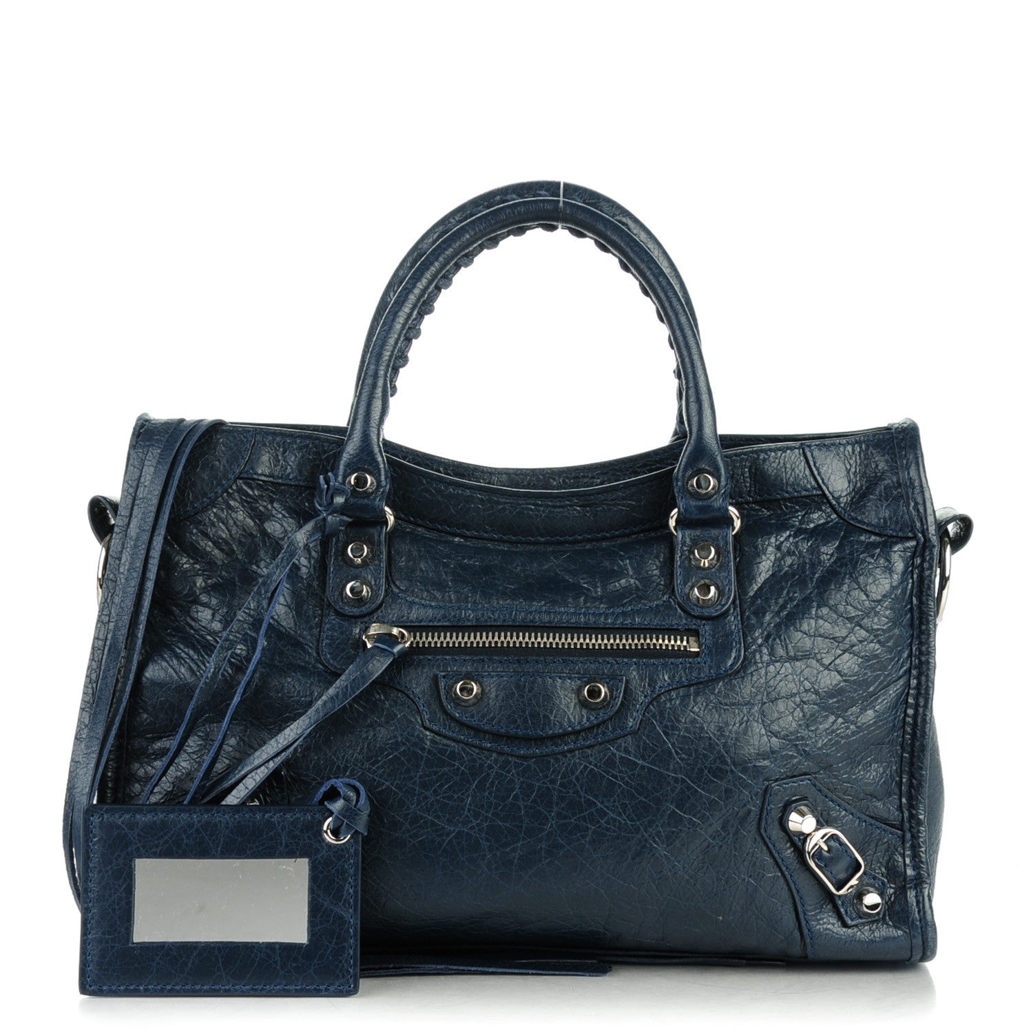 Balenciaga Agneau Classic Silver Hardware S City Bleu Obscur 1 of 8