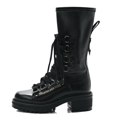 Christian Dior Lambskin Stretch D-Fight Ankle Boots 35.5 Black 1 of 10