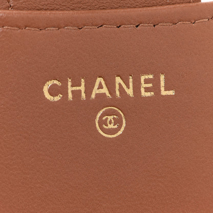 Chanel Lambskin Quilted Compact Flap Wallet Beige 6 of 14