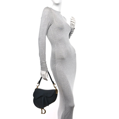 Christian Dior Grained Calfskin Saddle Bag Black 2 of 10