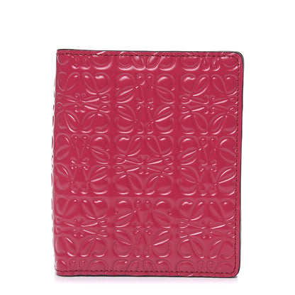Loewe Calfskin Embossed Compact Zip Wallet Raspberry 1 of 7