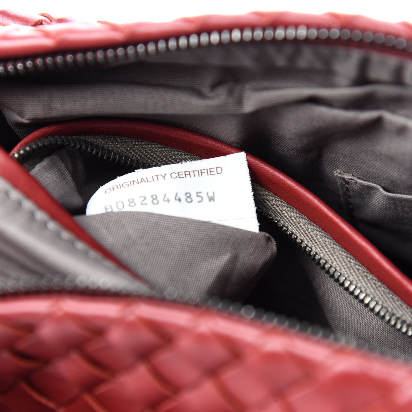 Nappa Intrecciato Small Camera Bag Red