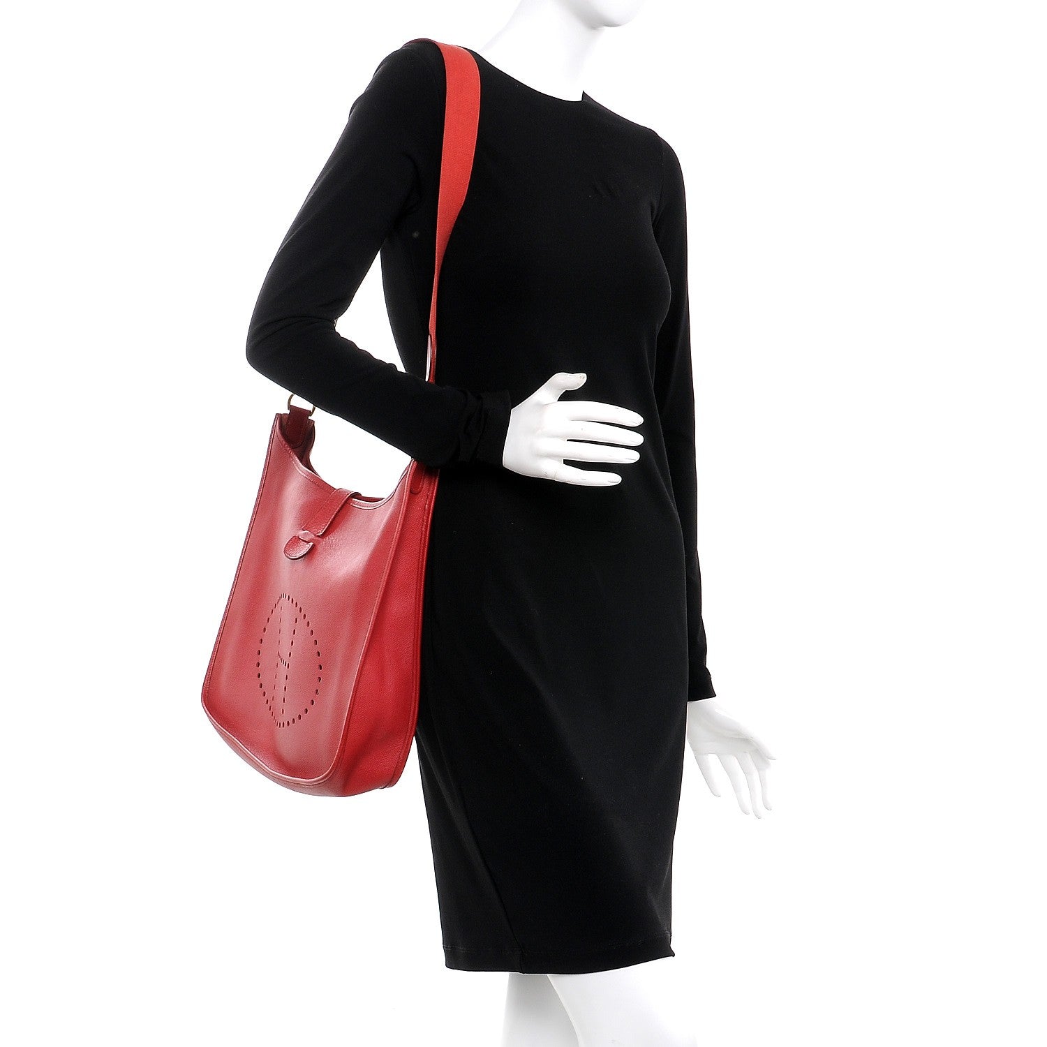 Hermes Courchevel Evelyne GM Rouge Vif 2 of 15