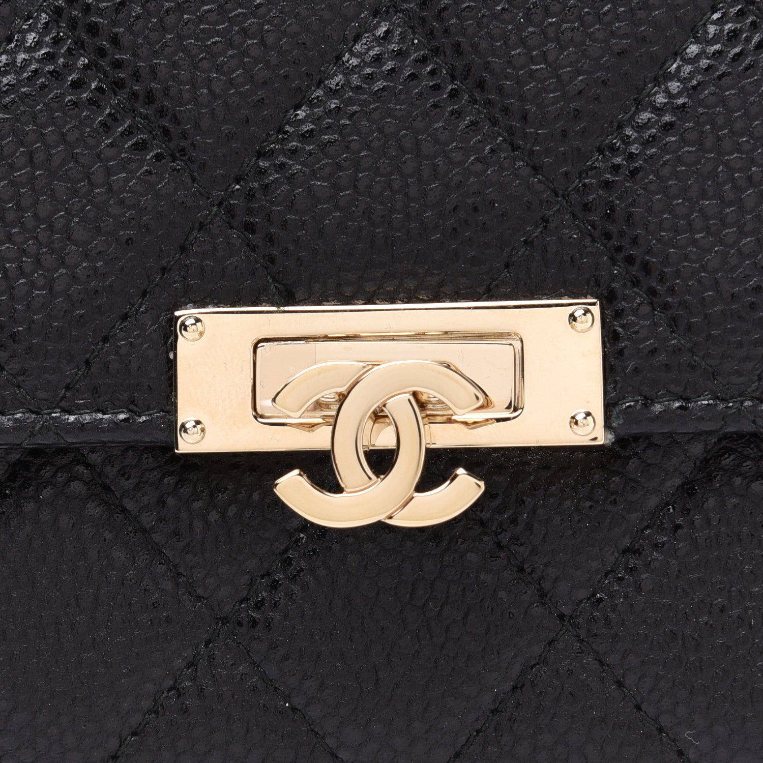 Chanel Caviar Quilted Small Golden Class Flap Wallet Black 8 of 9