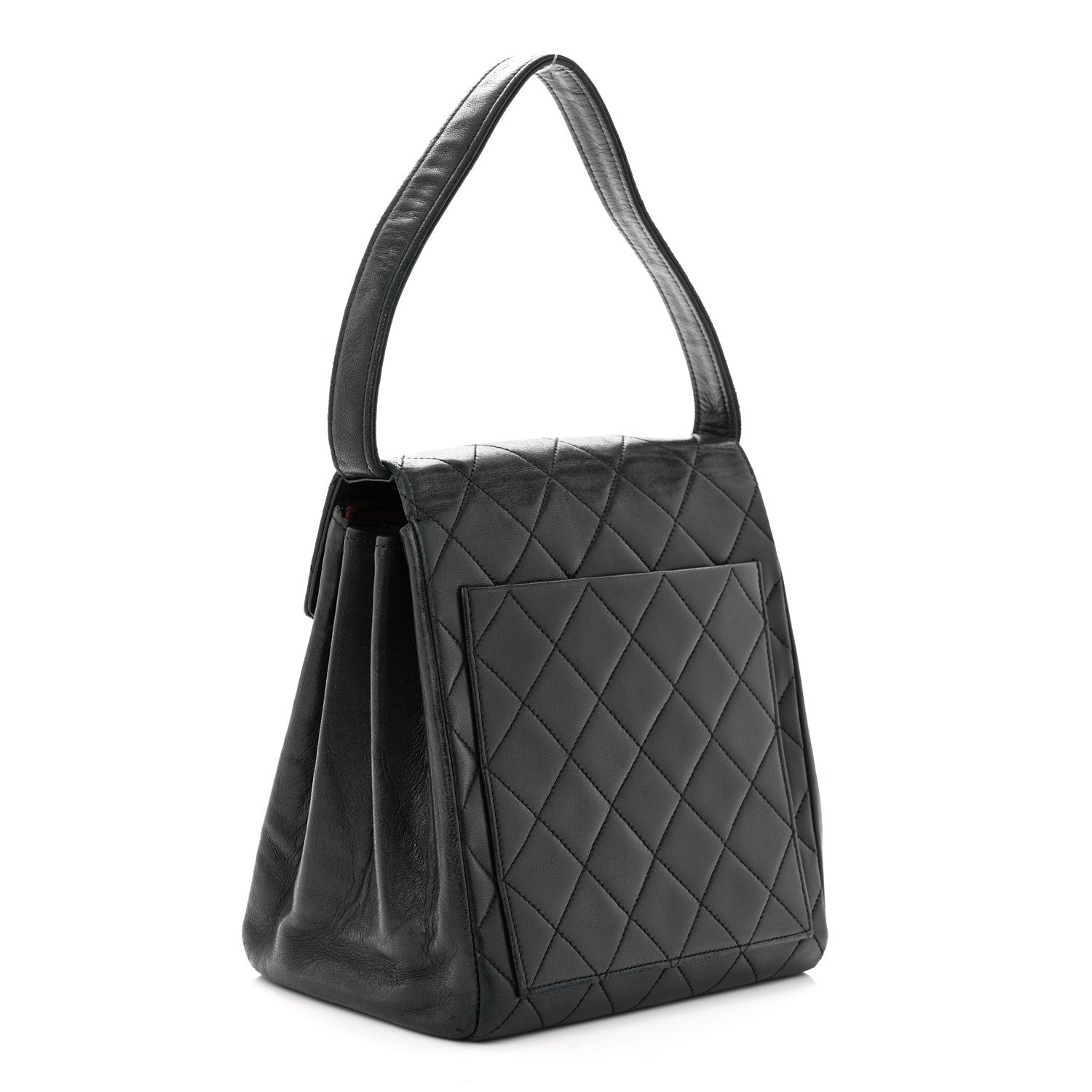 Chanel Lambskin Quilted CC Flap Bag Black 3 of 12