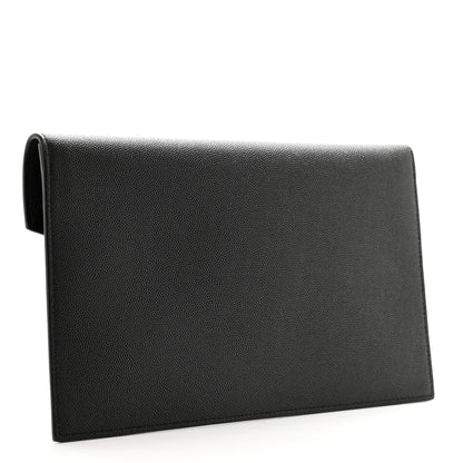 Saint Laurent Grain De Poudre Uptown Pouch Black 3 of 8
