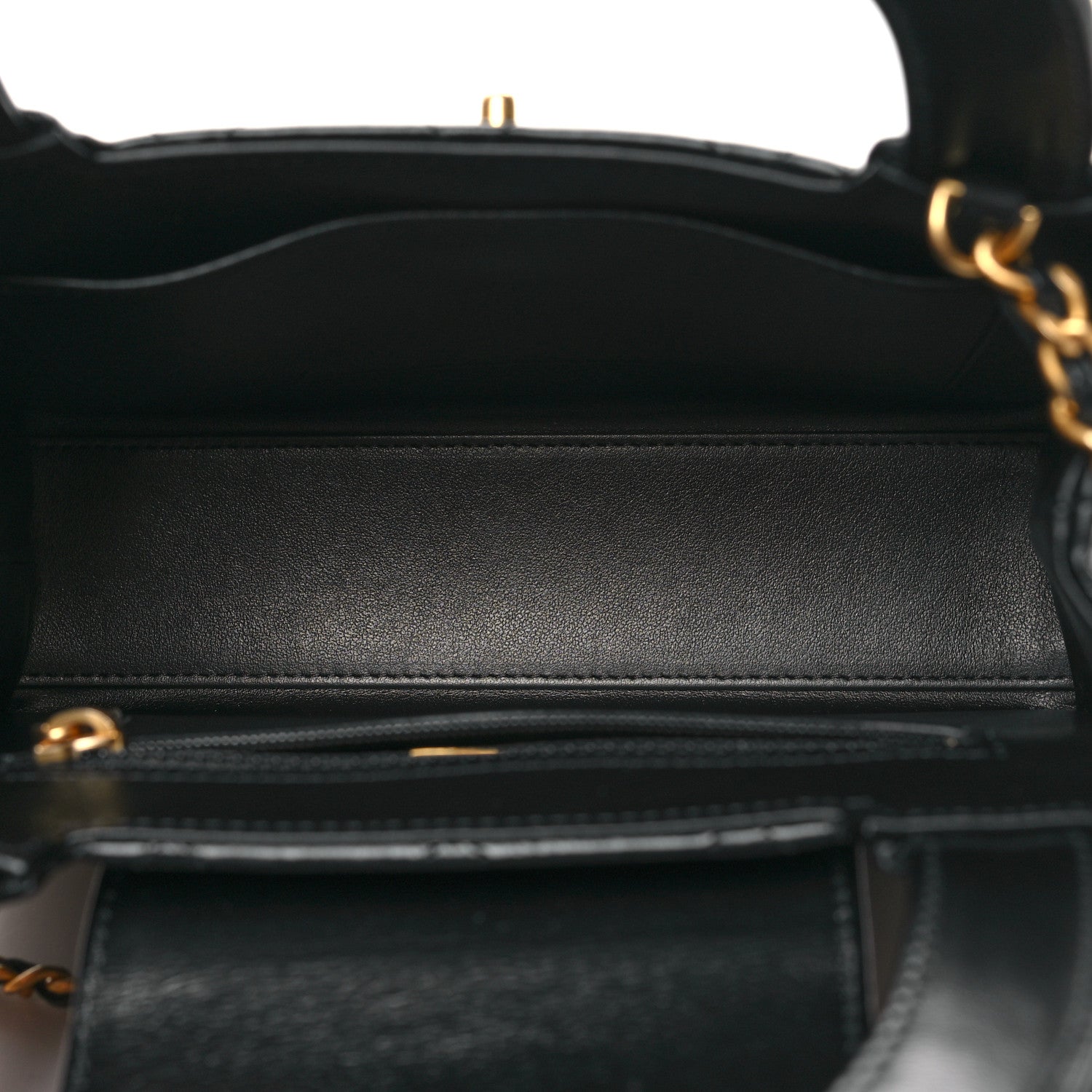 Chanel Shiny Aged Calfskin Quilted Nano Kelly Shopper Black 5 of 10