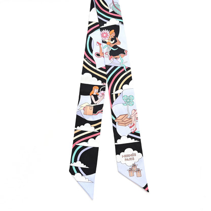 Hermes Silk Carres Volants Twilly Black Ciel Multicolor 2 of 4