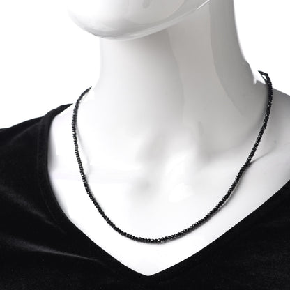 Tiffany Sterling Silver Black Spinel Ziegfeld Bead Necklace 2 of 6