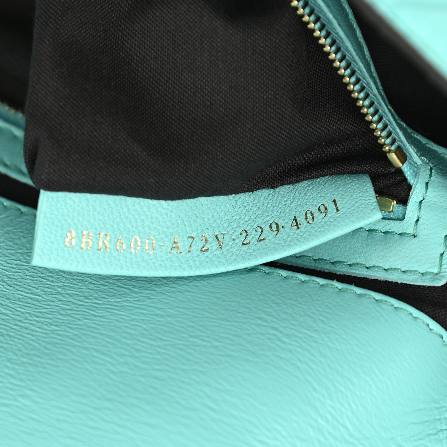 Fendi Nappa FF 1974 Embossed Baguette Spring Turquoise 7 of 10