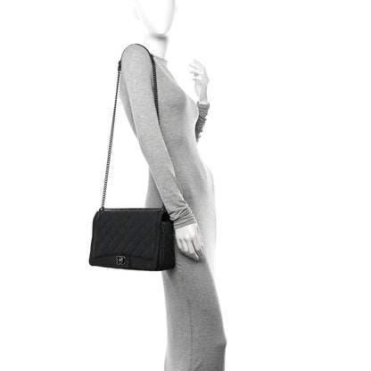 Chanel Washed Caviar Quilted Large Turn Around Ligne Flap Grey 3 of 10