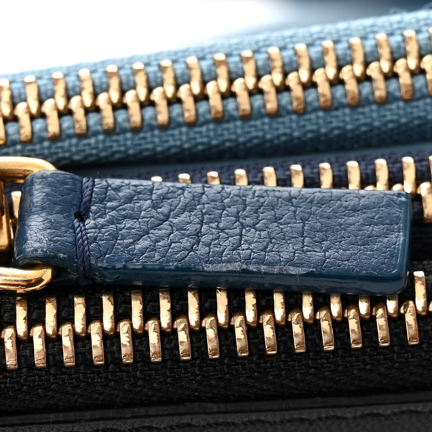 Lambskin Small Trio Crossbody Bag Black Blue