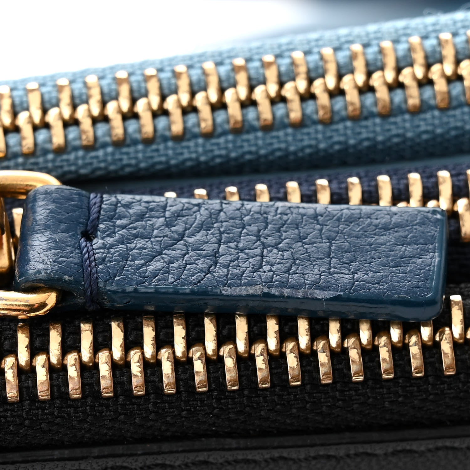 Celine Lambskin Small Trio Crossbody Bag Black Blue 13 of 13