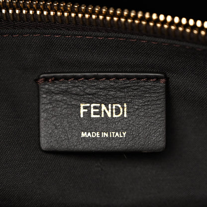 Fendi Vitello King Elaphe Python Print Logo Medium By The Way Boston Bag Miele Scuro Makeup 7 of 11