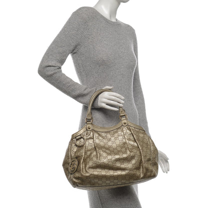 Gucci Guccissima Medium Sukey Tote Champagne 2 of 6