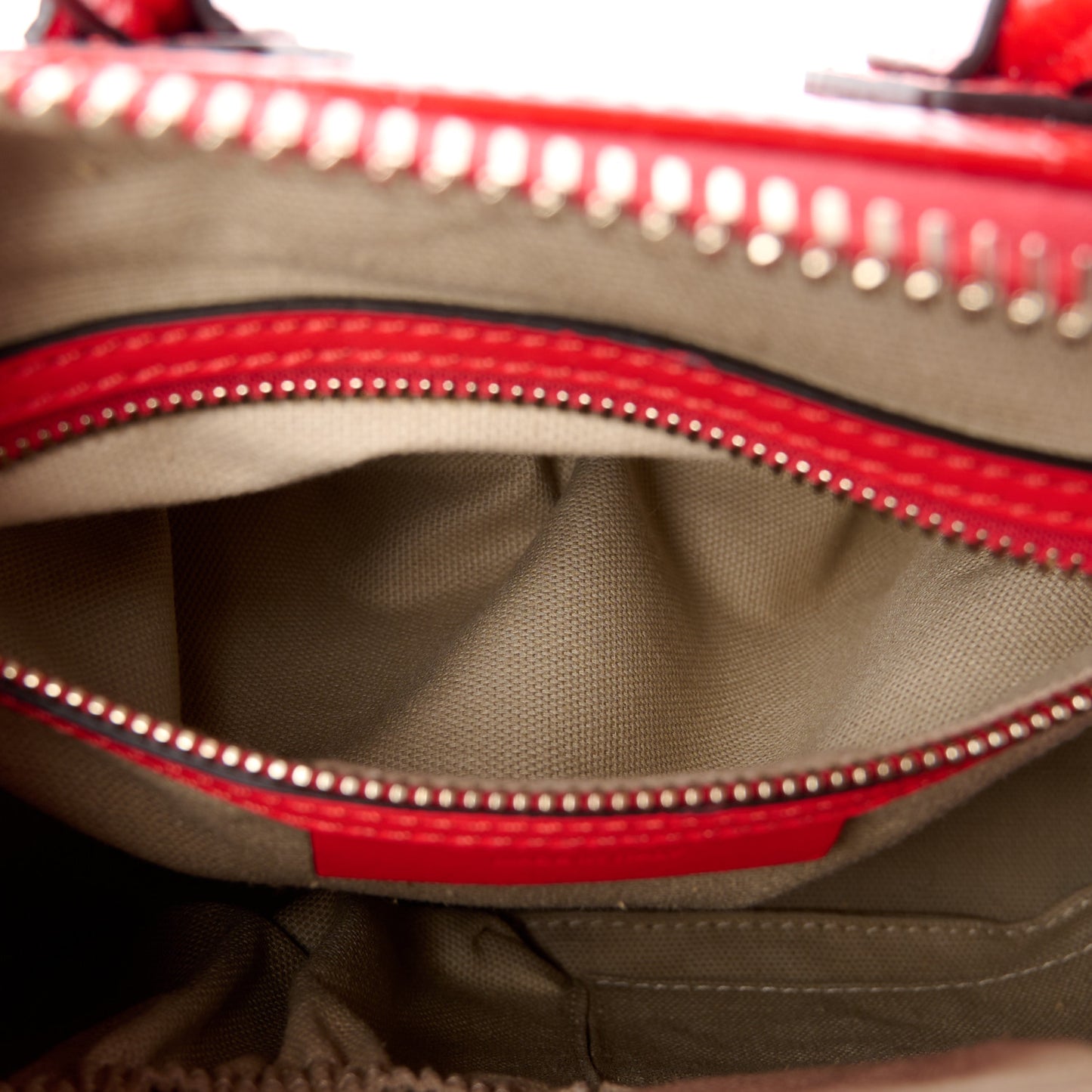 Calfskin Crocodile Embossed Mini Antigona Red