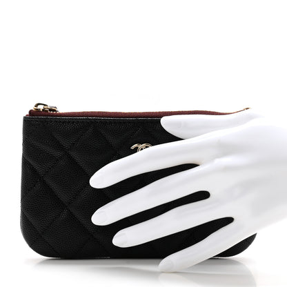 Chanel Caviar Quilted Small Cosmetic Case Black 2 of 9