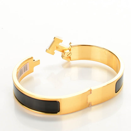 Hermes Enamel Narrow Clic Clac H Bracelet PM Black 4 of 5