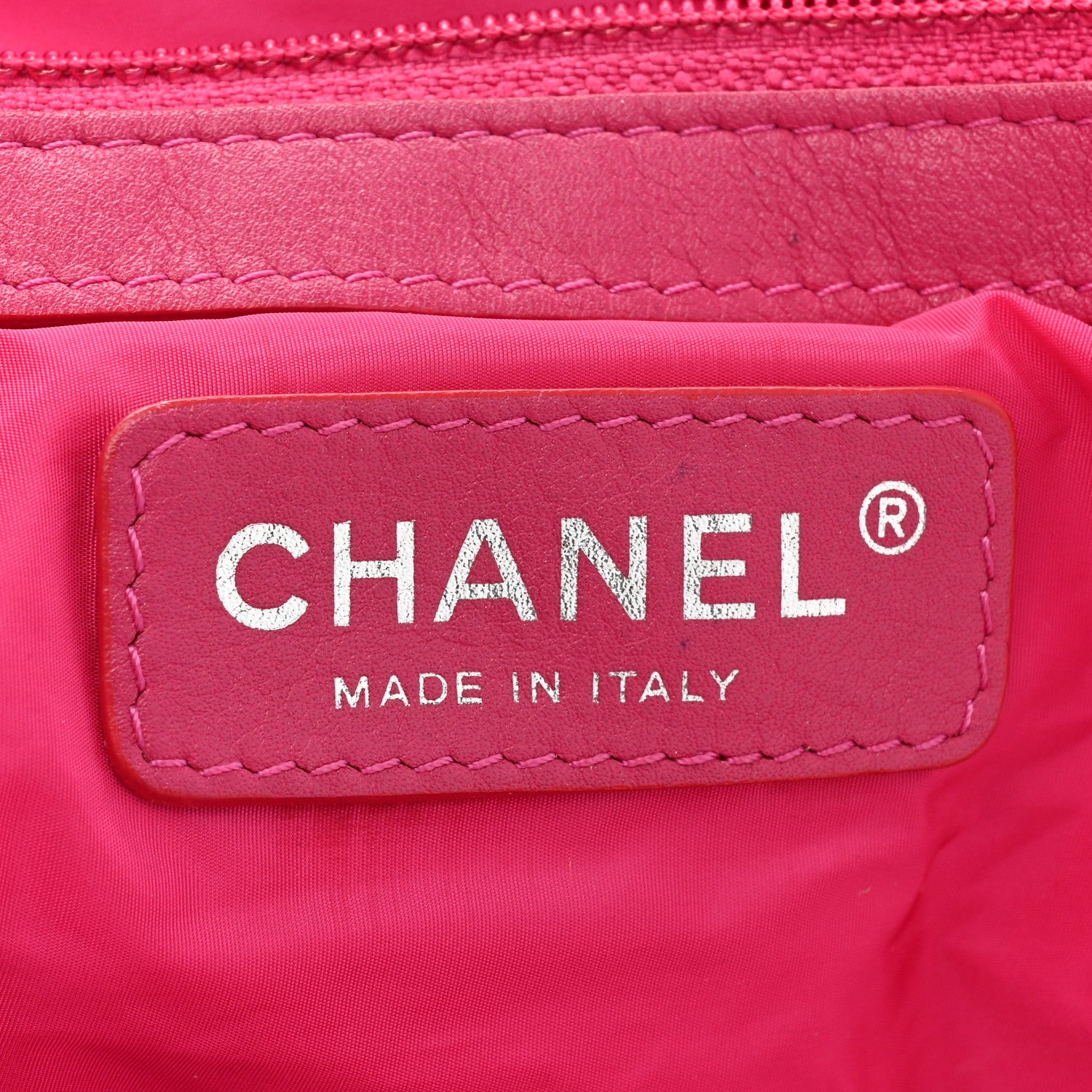 Chanel Nylon Vertical Quilted Jumbo Flap Pink 6 of 9