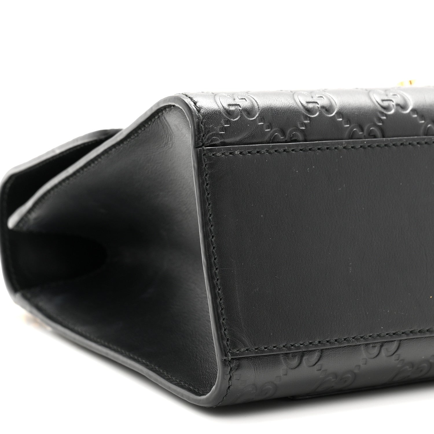 Gucci Guccissima Medium Padlock Shoulder Bag Black 9 of 10