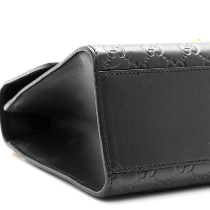 Gucci Guccissima Medium Padlock Shoulder Bag Black 9 of 10