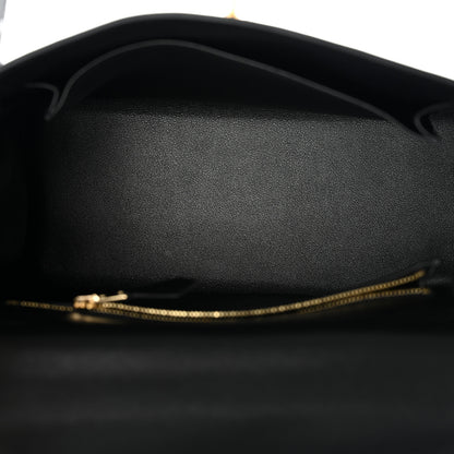 Hermes Cheri Calfskin Kelly Retourne 25 Black 6 of 12