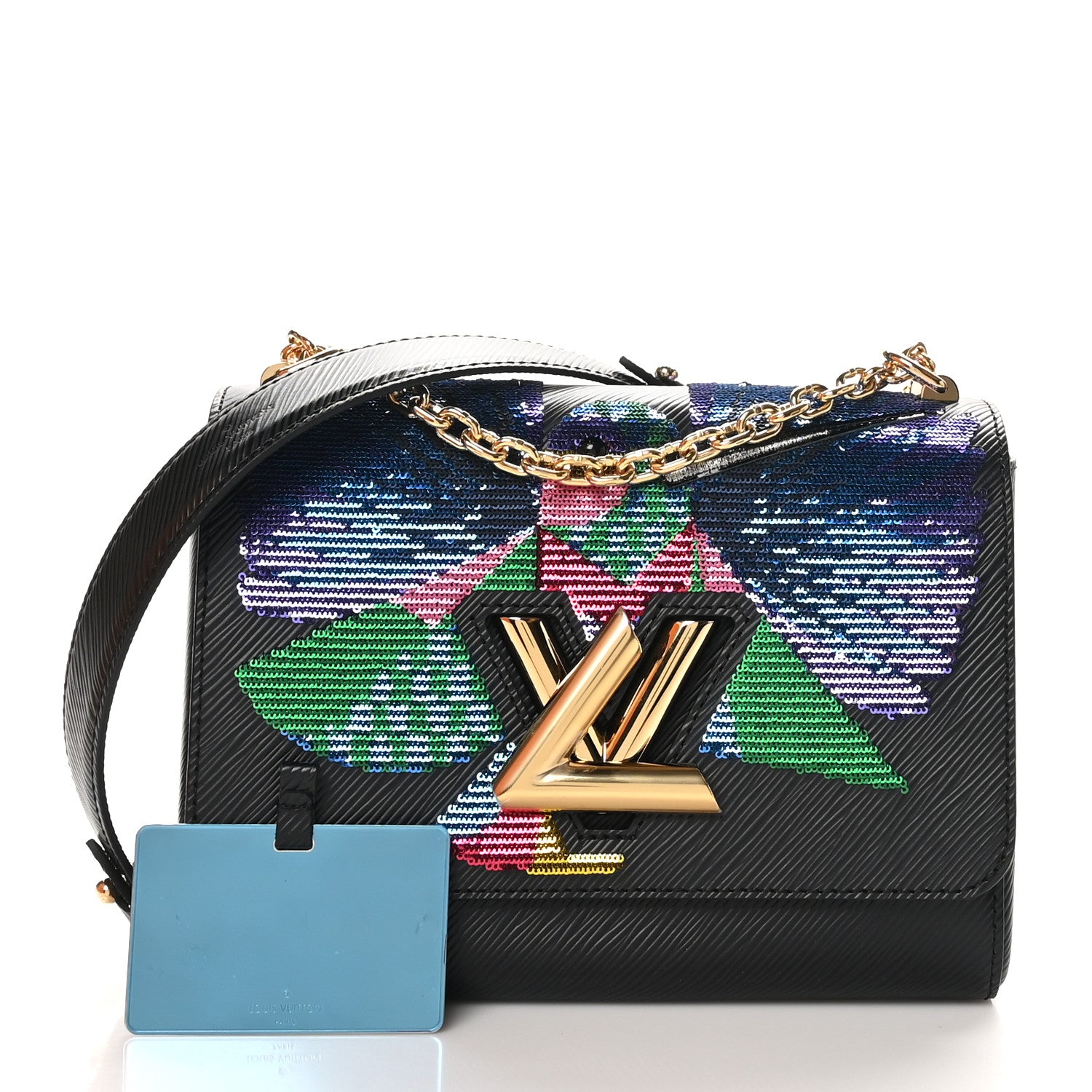 Louis Vuitton Epi Sequin Bird Twist Shoulder Bag MM Black 3 of 11
