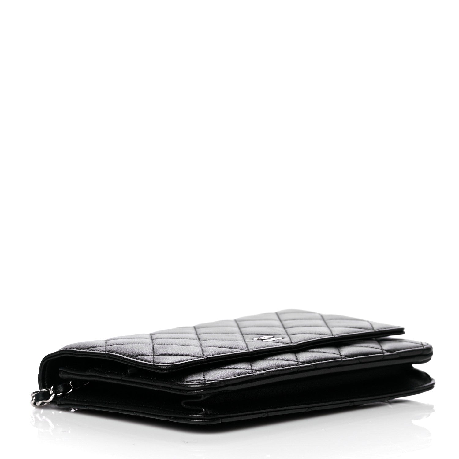Chanel Lambskin Quilted Wallet On Chain WOC Black 4 of 10
