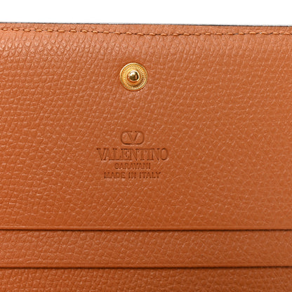 Valentino Garavani Cherryfic Jacquard Raffia Compact Vlogo Wallet Natural Red 6 of 7
