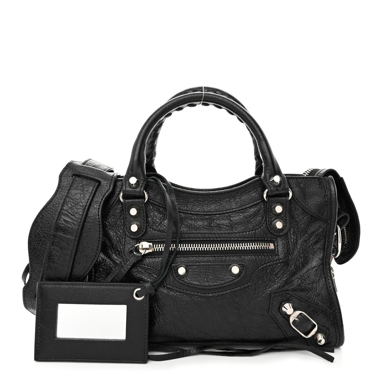 Agneau Classic Silver Hardware Mini City Black