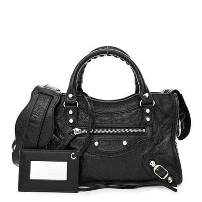 Balenciaga Agneau Classic Silver Hardware Mini City Black 1 of 11