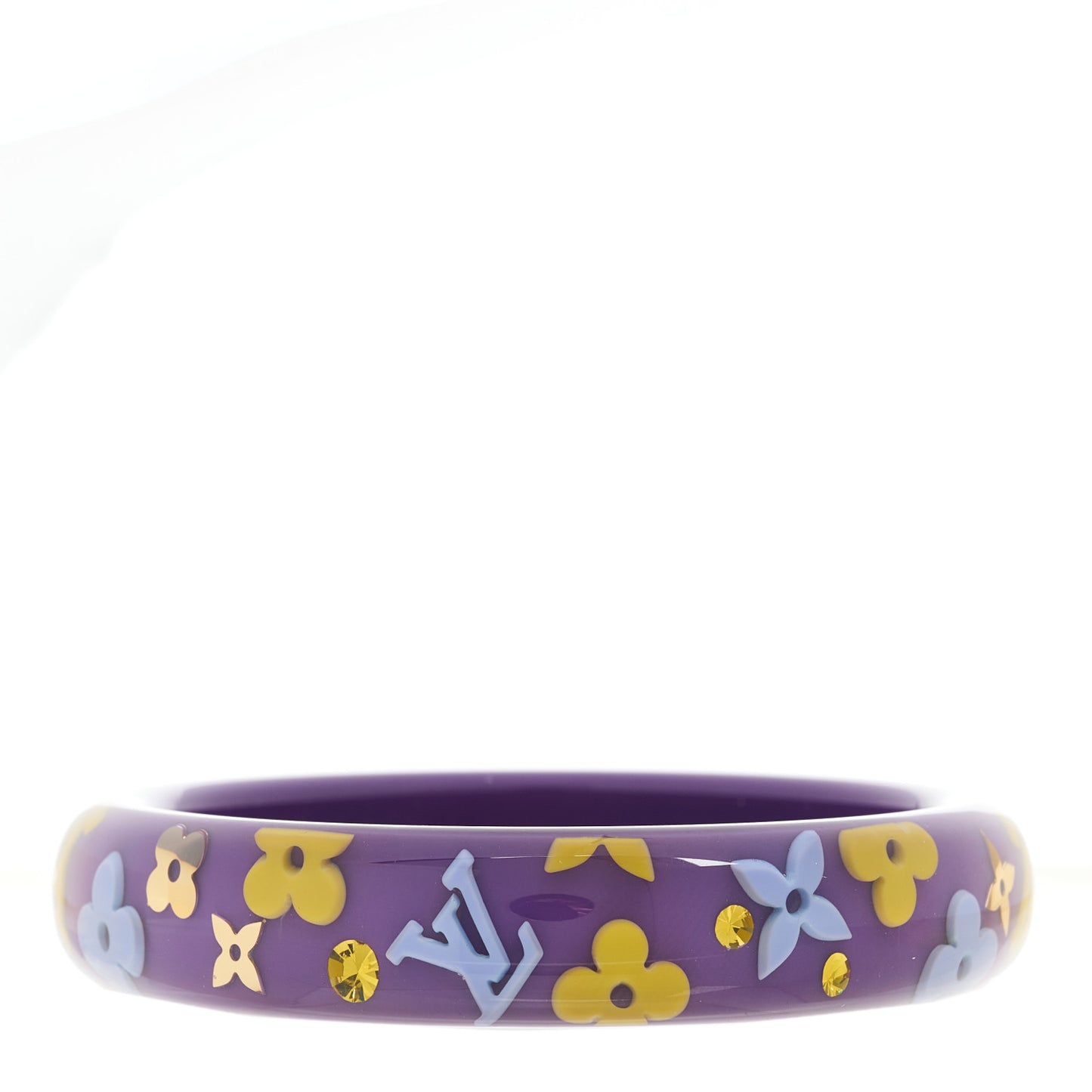 Resin Swarovski Large Inclusion Bracelet GM Purple