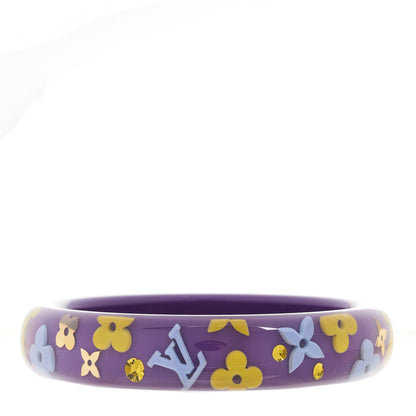 Louis Vuitton Resin Swarovski Large Inclusion Bracelet GM Purple 1 of 4