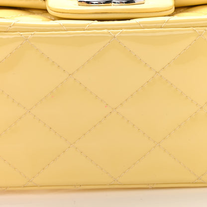 Chanel Patent Quilted Mini Square Flap Yellow 11 of 14