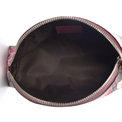 Gucci GG Supreme Monogram Blooms Small Pouch Cosmetic Case Beige Multicolor Dry Rose 5 of 10