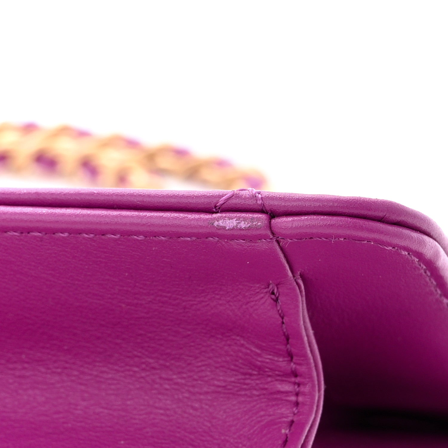 Chanel Calfskin Quilted Mini Dual Handle Chain Flap Bag Purple 11 of 14
