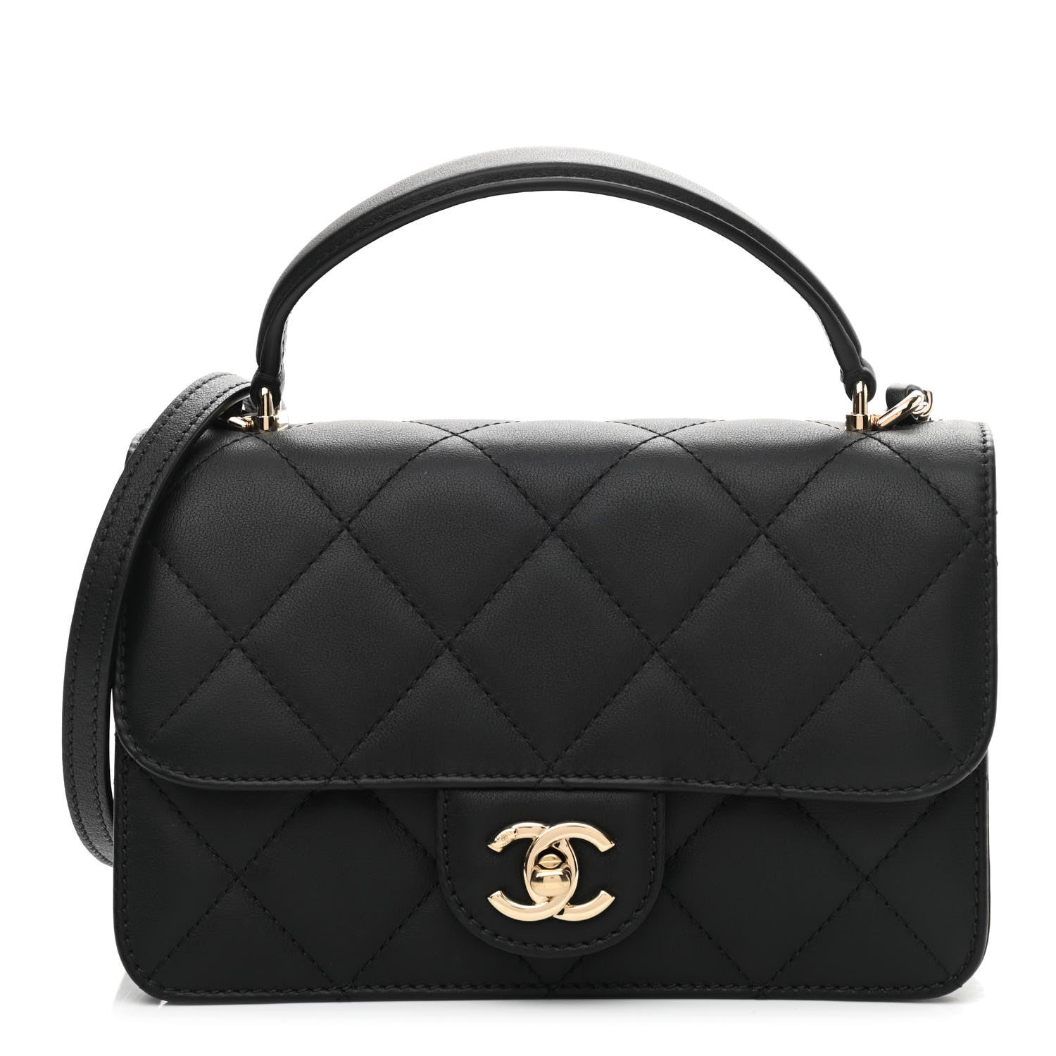 Chanel Calfskin Quilted Small Coco Lady Flap Black 1 of 10