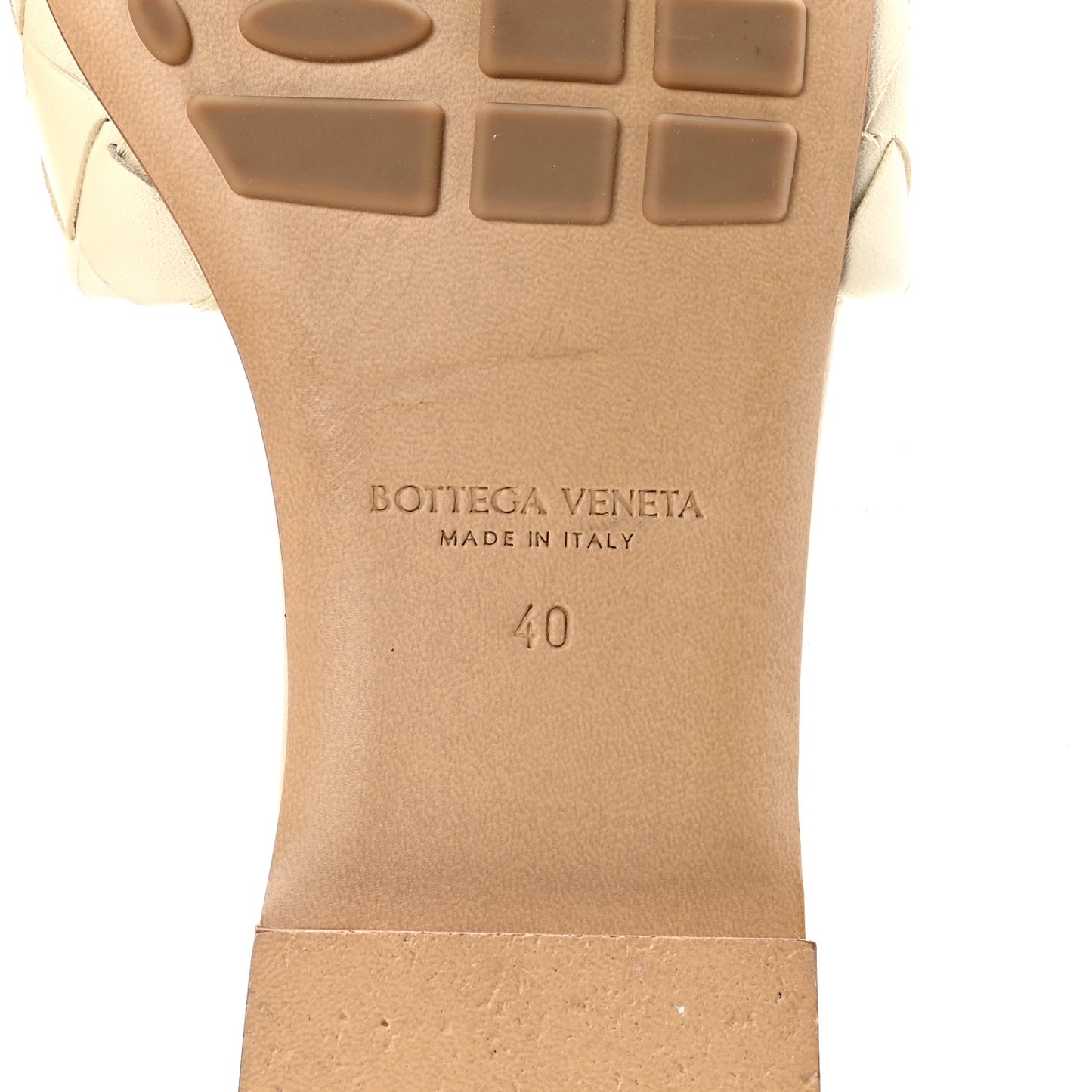 Nappa Intrecciato Parco Flat Sandals 40 Sea Salt