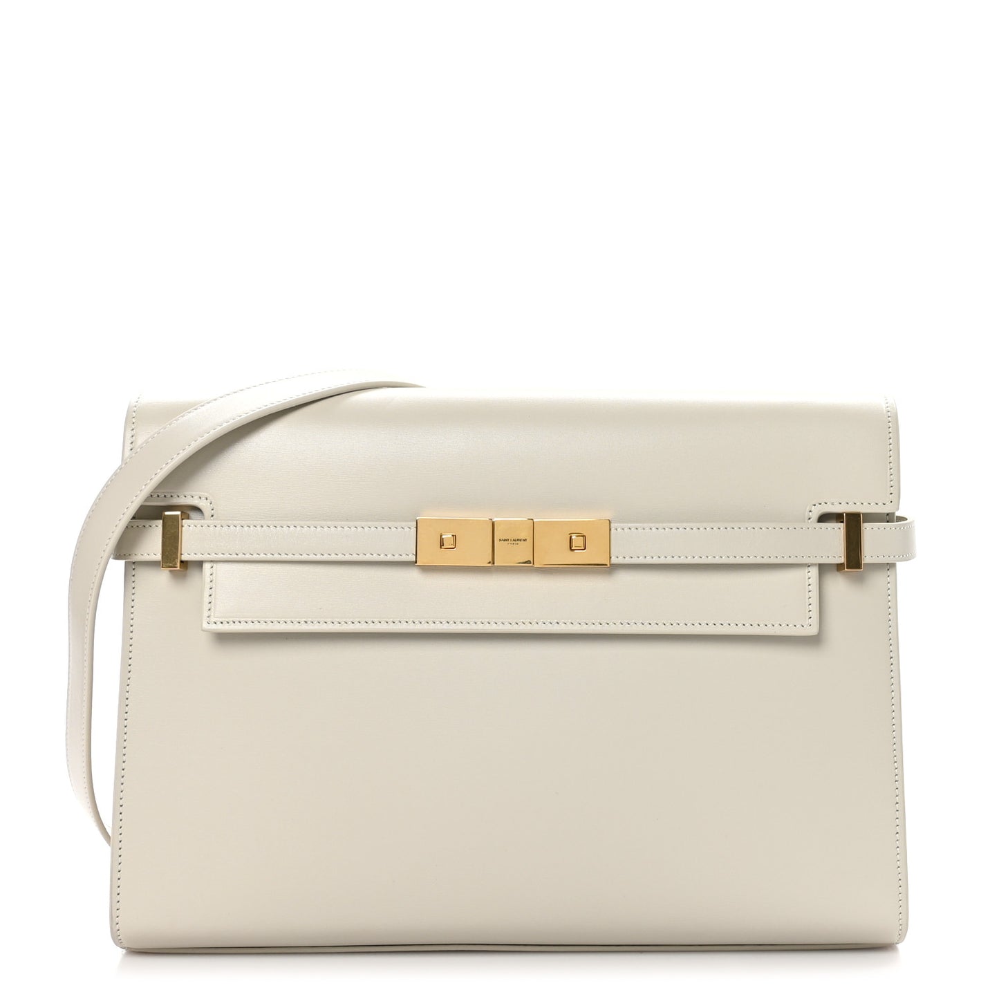 Smooth Calfskin Manhattan Shoulder Bag Ivory