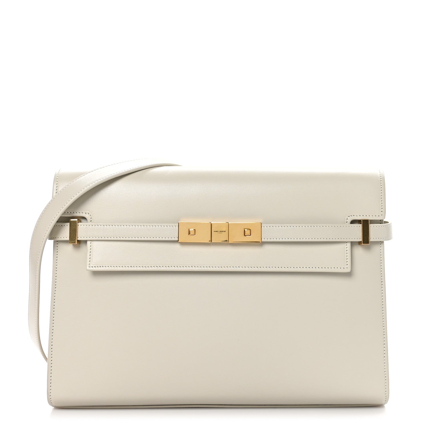 Saint Laurent Smooth Calfskin Manhattan Shoulder Bag Ivory 1 of 11