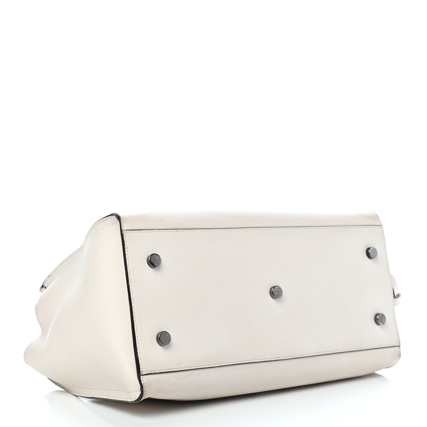 Smooth Calfskin Small Cabas Monogram White
