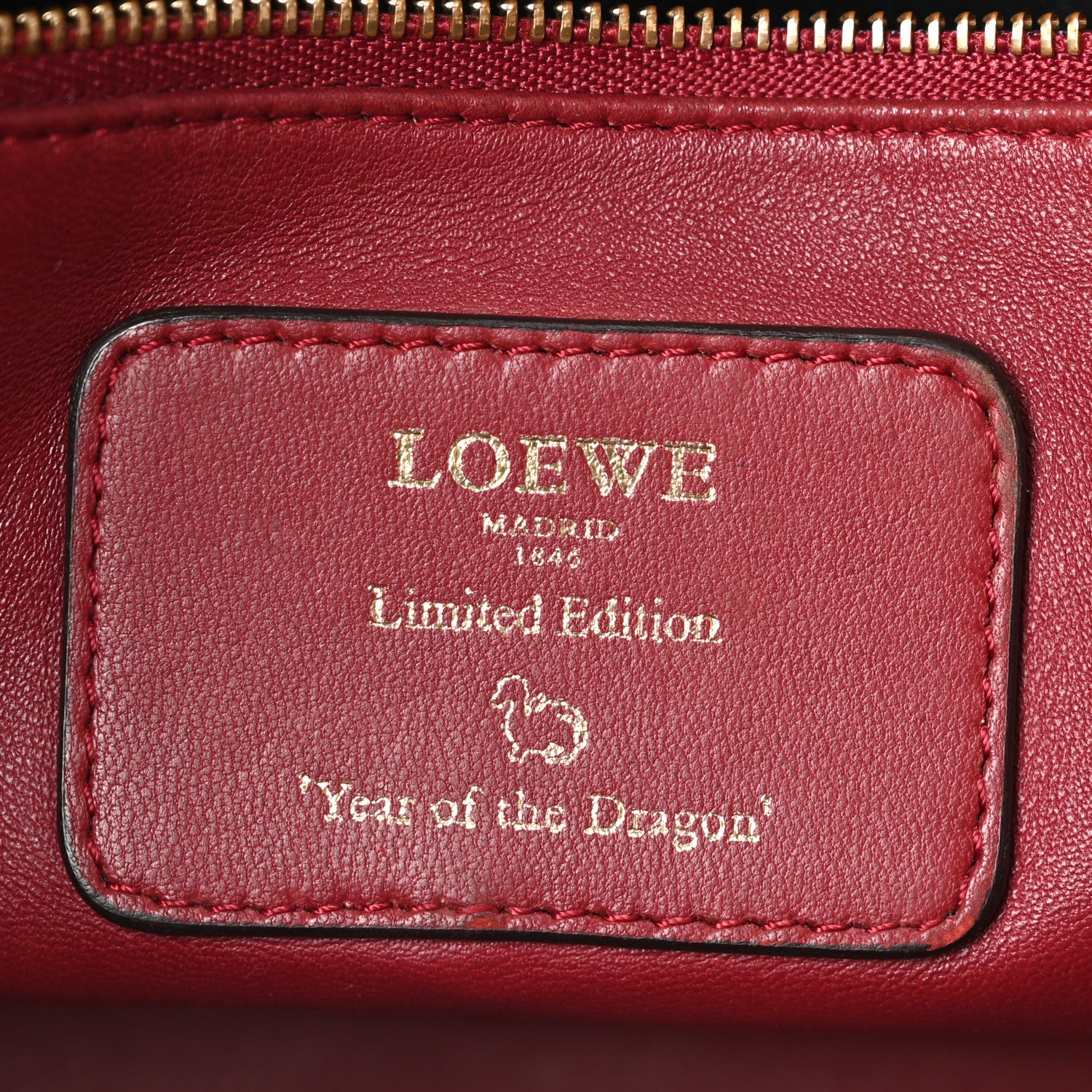 Loewe Calfskin Amazona 36 Burgundy 6 of 9