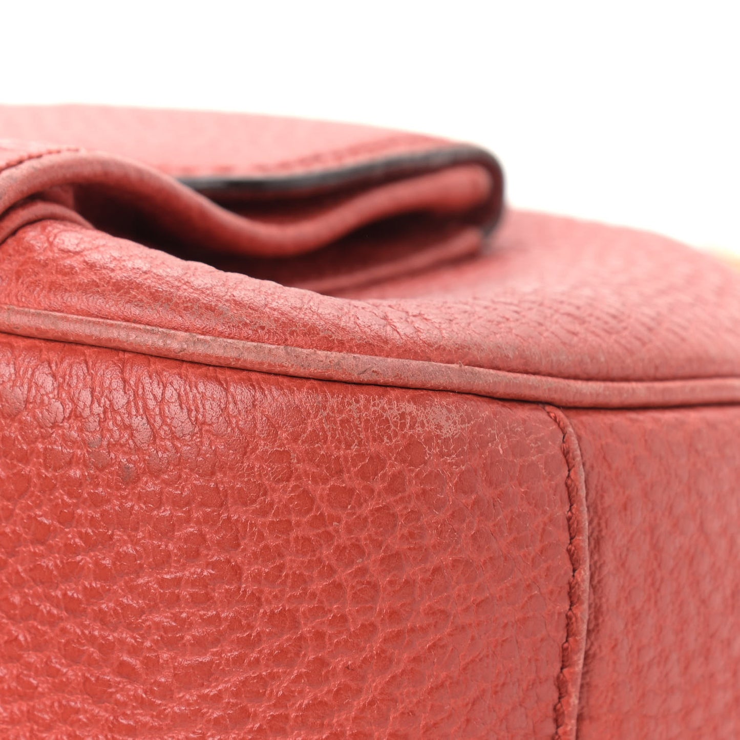 Calfskin Bamboo Top Handle Bag Coral