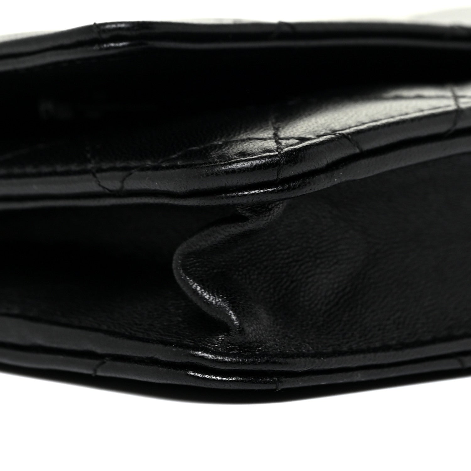 Chanel Lambskin Quilted Wallet On Chain WOC Black 5 of 13