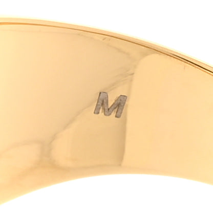Gucci Metal Enamel Interlocking G Ring 56 7.5 Gold Black 5 of 7