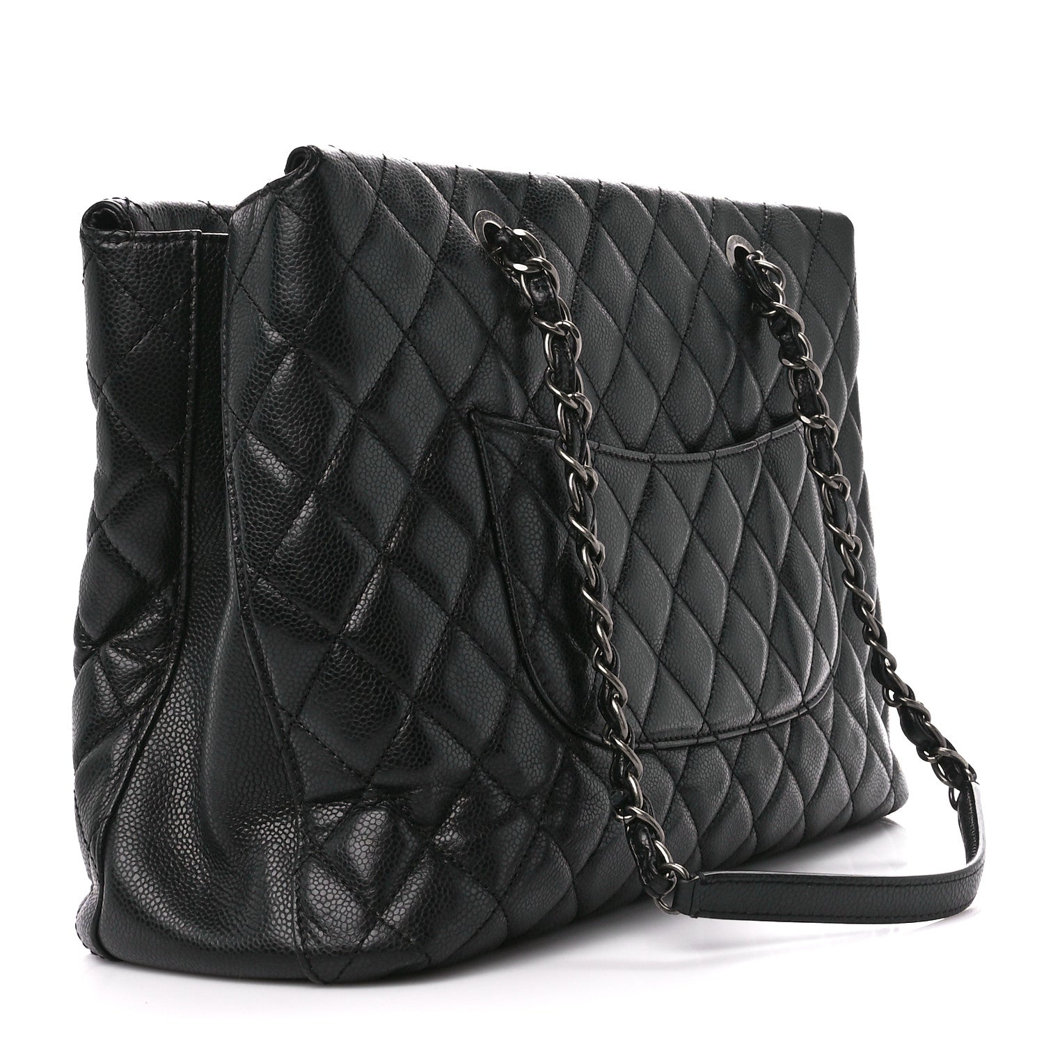 Chanel Caviar Quilted City Shopping Tote Black 3 of 10