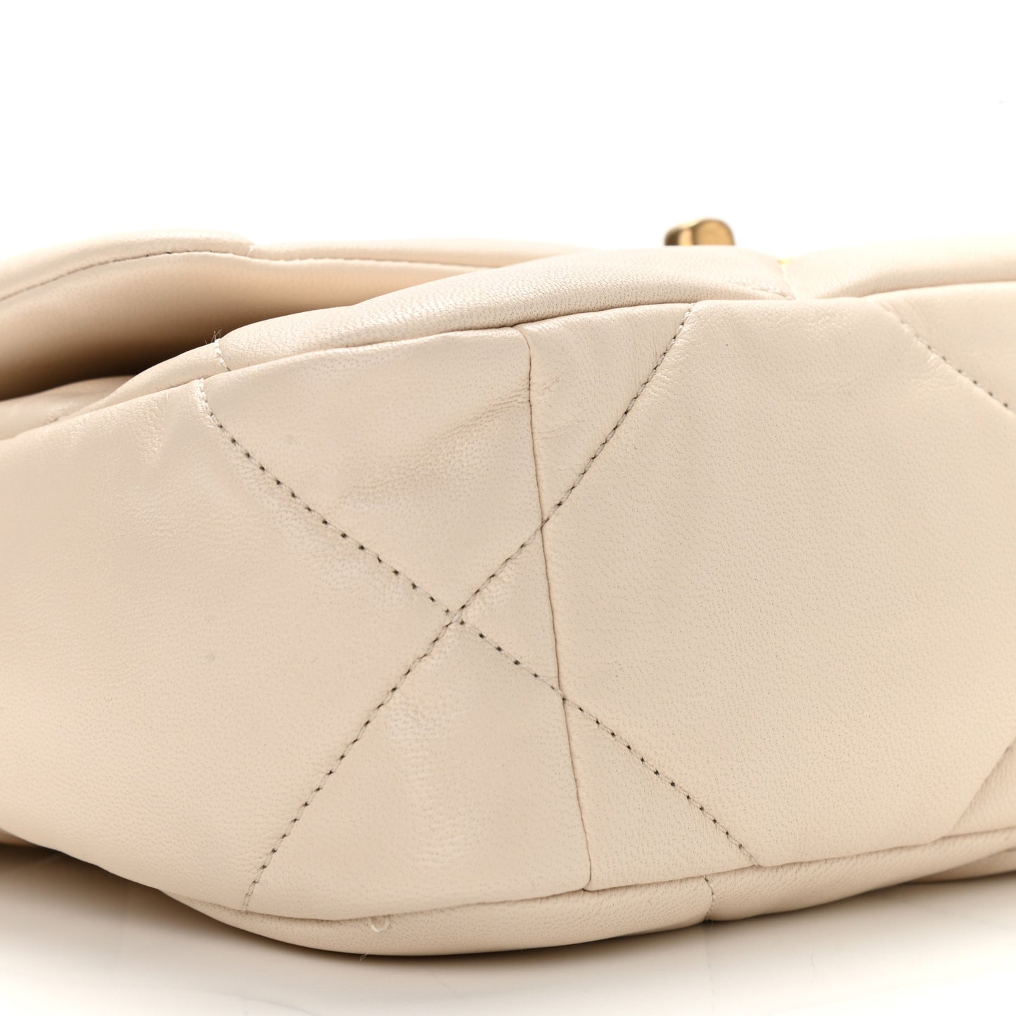 Lambskin Quilted Medium Chanel 19 Flap Light Beige