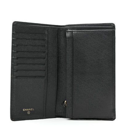 Chanel Grained Calfskin CC Button Yen Wallet Black 5 of 8
