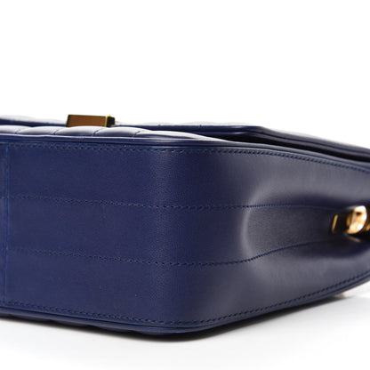 Saint Laurent Lambskin Matelasse Monogram Medium Vicky Chain Bag Blue 7 of 11