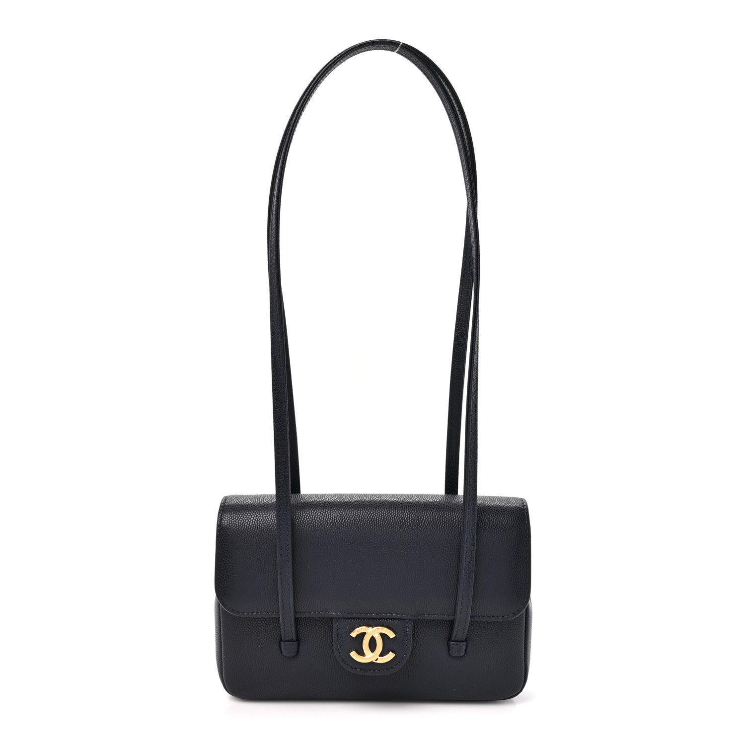 Chanel Shiny Caviar Mini Preppy Coco Shoulder Bag Dark Blue 1 of 11